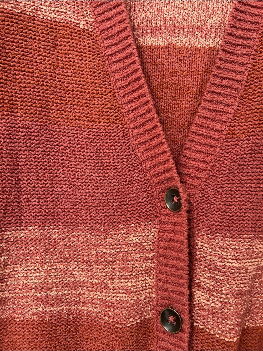 Free People Southport Beach Cardigan Chunky Knit Oversized In Blushes Combo XS - Picture 8 of 14